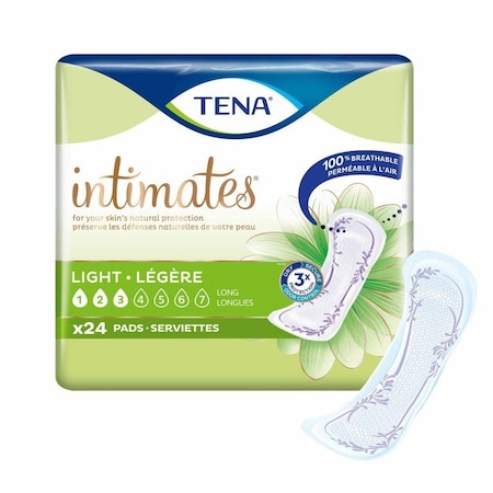 Tena Sensitive Care Ultra Thin Light Bladder Control Pad TENA Sensitive Care Light 10 In. L Light Dry-Fast Core , 24PK 54344